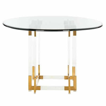 SAFAVIEH Koryn Round Dining Table, Brass SFV2509A-42-2BX